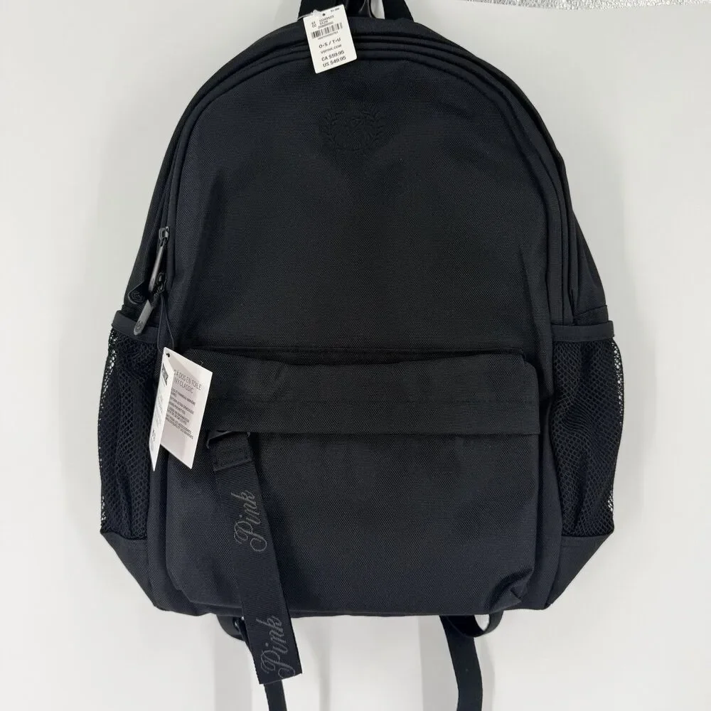 NEW! Victoria Secret PINK IVY CLASSIC CANVAS BACKPACK - Black